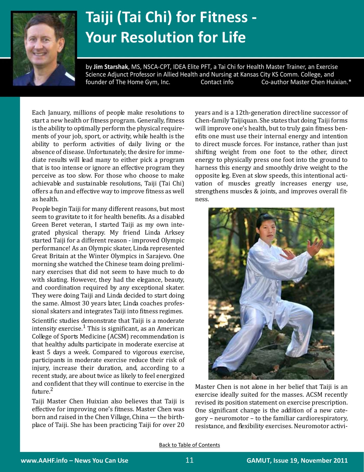 Original page 11 of Taiji Tai Chi for Fitness - Your Resolution for Life