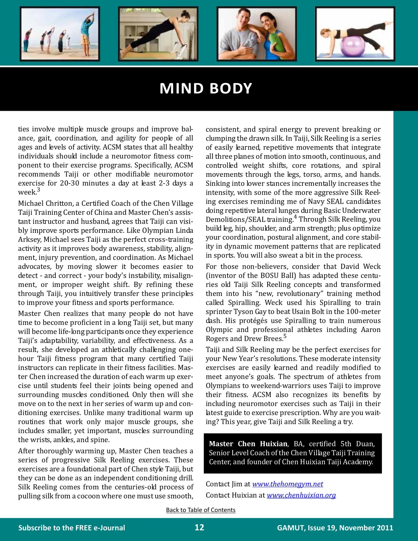 Original page 12 of Taiji Tai Chi for Fitness - Your Resolution for Life