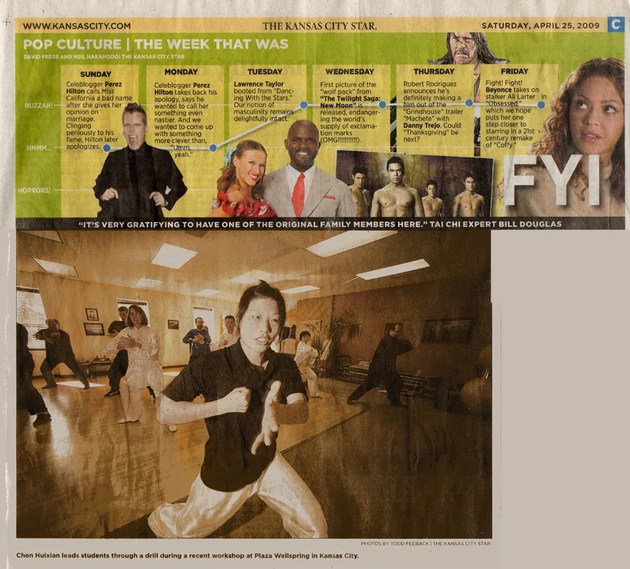Kansas City Star FYI page featuring Chen Huixian leading a Kansas City workshop