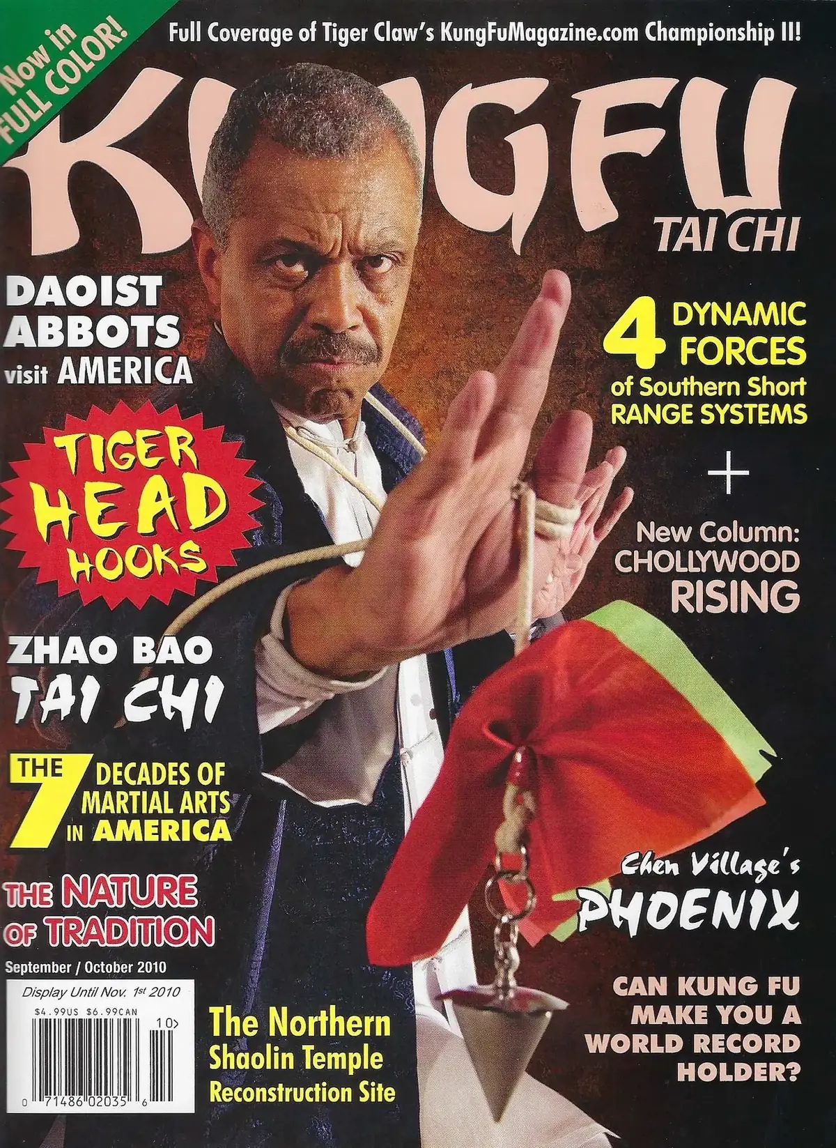 September October 2010 Kung Fu Tai Chi Magazine cover promoting Chen Village's Phoenix